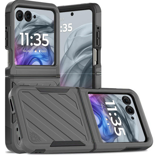 Military Grade Noble Hybrid Armor Case for Motorola Razr 2025 / 2024 - Grey