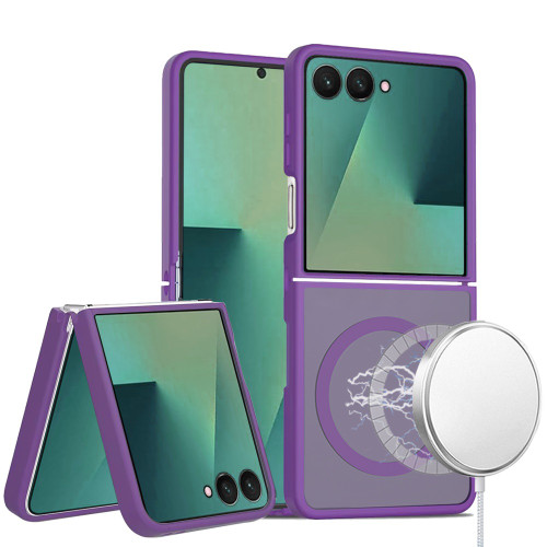 Shade Series Hybrid Case with MagSafe Magnetic Ring for Samsung Galaxy Z Flip 7 - Purple