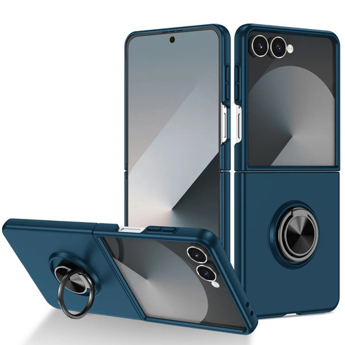 Slim Protective Cover with Ring Grip for Samsung Galaxy Z Flip 7 - Blue