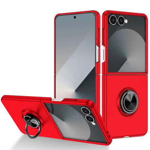Slim Protective Cover with Ring Grip for Samsung Galaxy Z Flip 7 - Red