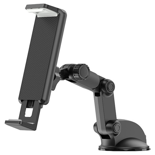 Windshield and Dashboard Mount for Smartphone and Tablet - Black