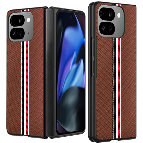 Carbon Fiber Series Protective Cover for Google Pixel 10 Pro Fold - Brown