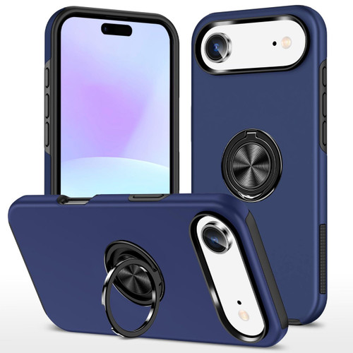 360 Rotating Ring Grip Hybrid Case for iPhone Air - Blue