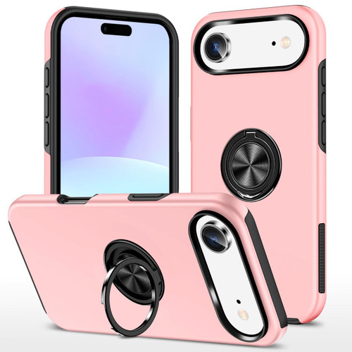 360 Rotating Ring Grip Hybrid Case for iPhone Air - Pink