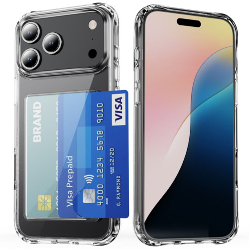 Optical Grade Clear Case with Card Slot for iPhone 17 Pro