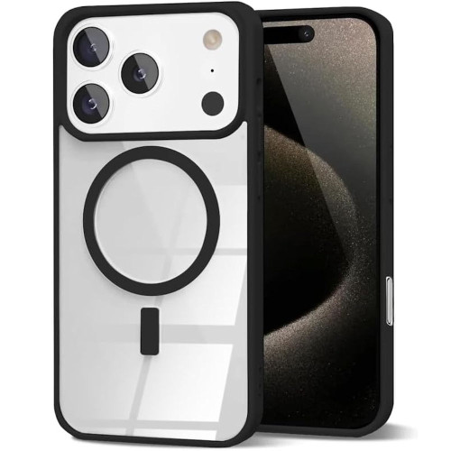 Acrylic Transparent Case with MagSafe for iPhone 17 Pro Max - Black