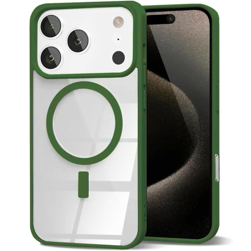 Acrylic Transparent Case with MagSafe for iPhone 17 Pro - Green