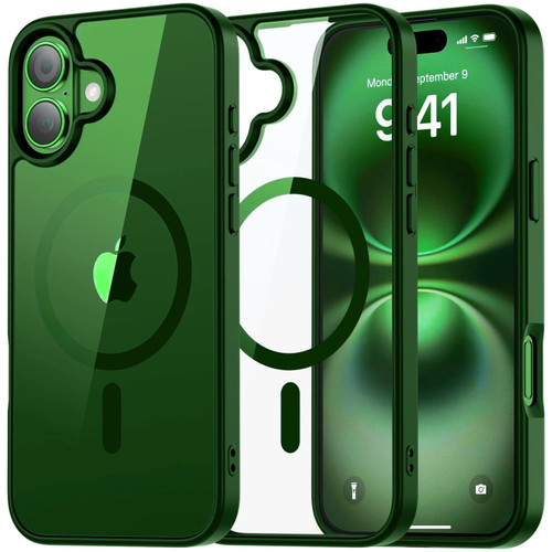 Acrylic Transparent Case with MagSafe for iPhone 16 Plus - Green
