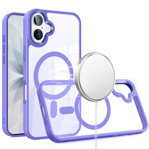 Perfect Crystal Clear MagSafe Case for iPhone 17 - Purple