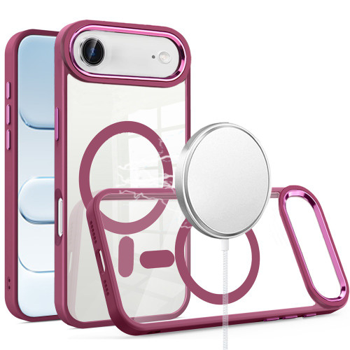Perfect Crystal Clear MagSafe Case for iPhone Air - Burgundy