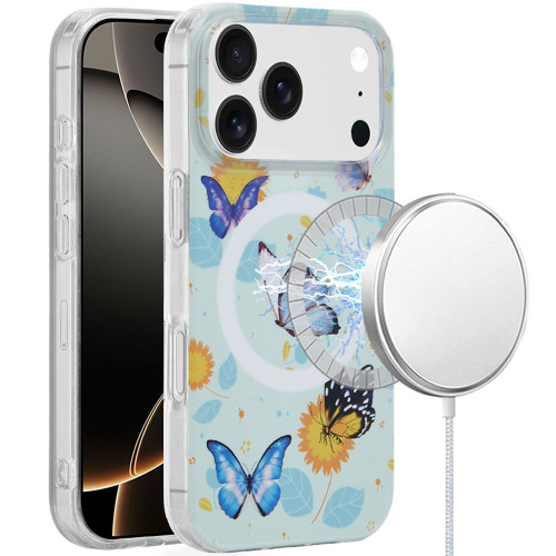 Mood Series MagSafe Hybrid Case for iPhone 17 Pro Max - Mystic Butterflies
