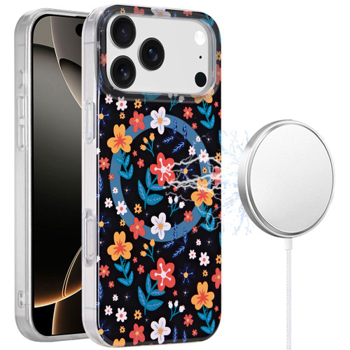 Mood Series MagSafe Hybrid Case for iPhone 17 Pro Max - Nightly Floral