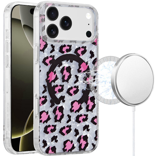 Mood Series MagSafe Hybrid Case for iPhone 17 Pro Max - Pink Leopard