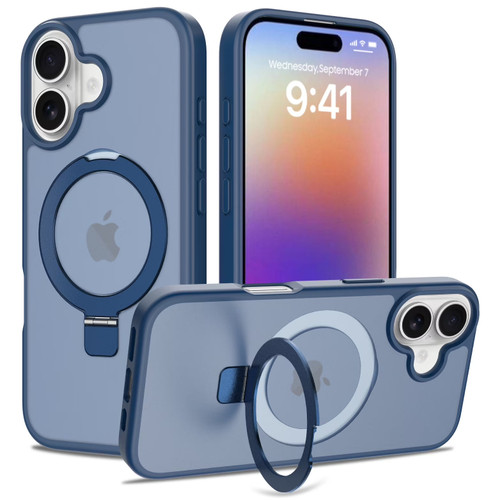 Shade Series MagSafe Hybrid Case with Ring Stand for iPhone 16 - Blue