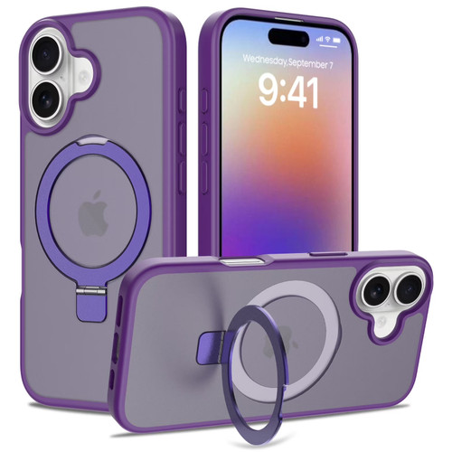 Shade Series MagSafe Hybrid Case with Ring Stand for iPhone 16 - Purple