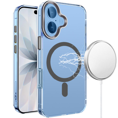 Crystal Clear Transparency MagSafe Case for iPhone 17 - Black