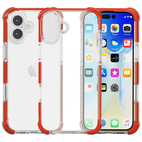 Transparent Protective Bumper Case for iPhone 17 - Red