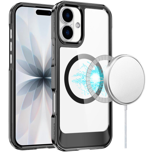 HD Crystal Transparent MagSafe Case for iPhone 17 - Black