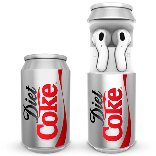 True Wireless Bluetooth Earbuds with Can Shaped Charging Case - Diet Coke