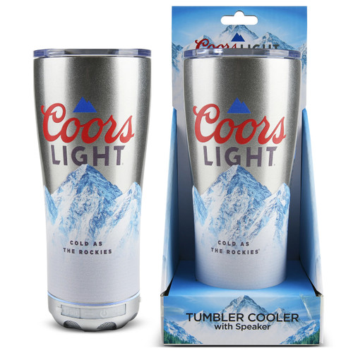 Coors Light 16oz Stainless Steel Double Wall Insulated Tumbler with Removeable Bluetooth Wireless Speaker