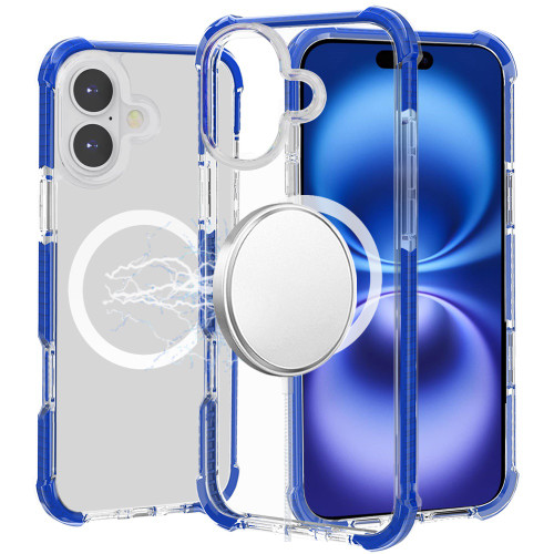 MagSafe Transparent Protective Bumper Case for iPhone 17 - Blue