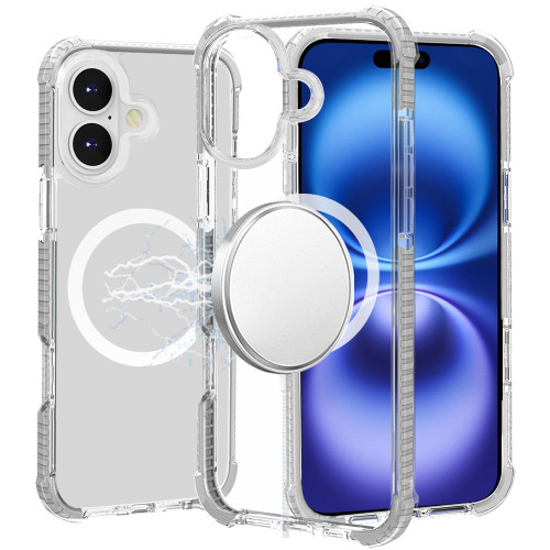 MagSafe Transparent Protective Bumper Case for iPhone 17 - White