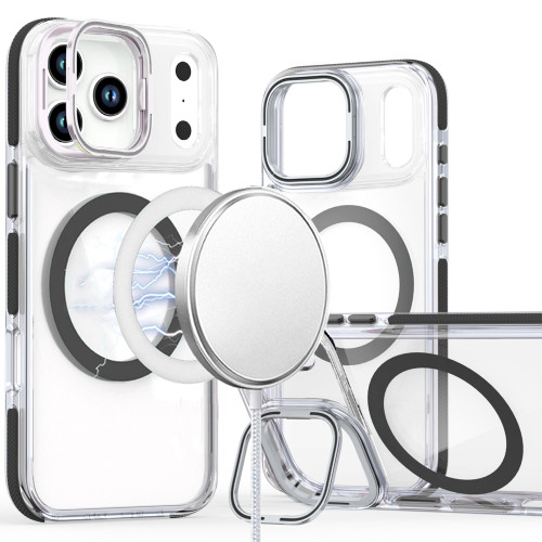 Clarity Collection MagSafe Case with Camera Ring Stand for iPhone 17 Pro Max - Black
