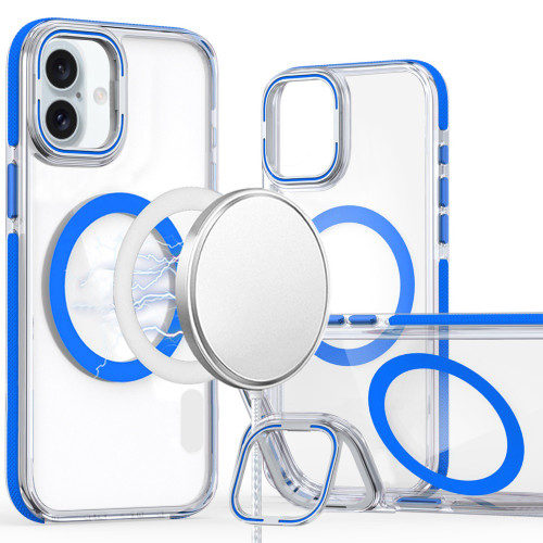 Clarity Collection MagSafe Case with Camera Ring Stand for iPhone 17 - Blue