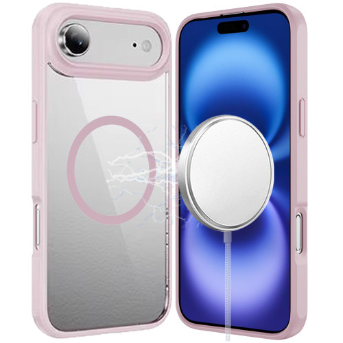 HD Slim Transparent Crystal Case with MagSafe for iPhone Air - Pink
