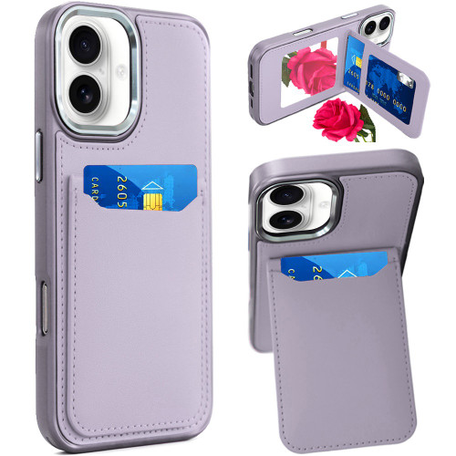 Flap Leather Wallet Fusion Case for iPhone 17 - Purple