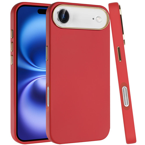 Soft Touch Dual-Layer Hybrid Case for iPhone Air - Red