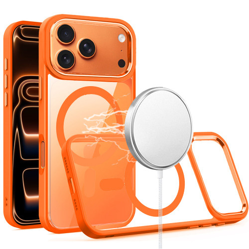 Perfect Clear Crystal MagSafe Case for iPhone 17 Pro Max - Cosmic Orange