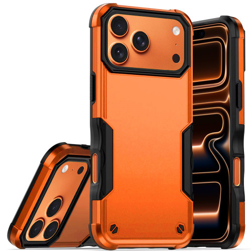 Military Grade Shockproof Hybrid Armor Case for iPhone 17 Pro Max - Cosmic Orange