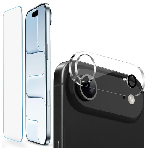 Tempered Glass Screen Protector + Camera Lens Protector (Clear) for iPhone Air