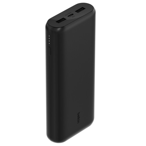 Belkin BoostCharge 3-Port Compact Power Bank Battery 20000mAh with PD 20W - Black