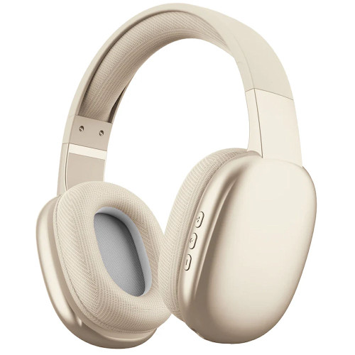 Gabba Goods Platinum Vibe Over-Ear Bluetooth Wireless Headphones - Beige
