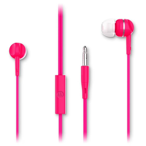 Motorola Sound Earbuds 105 3.5mm Wired In-Ear Earphones with Mic - Pink