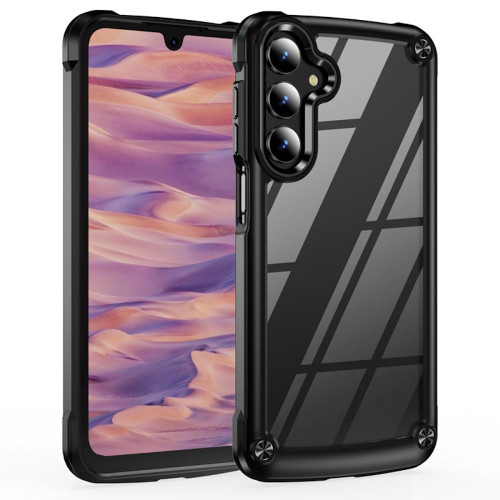 Military Grade Tough Shield Snap-on Transparent Case for Samsung Galaxy A17 5G - Black