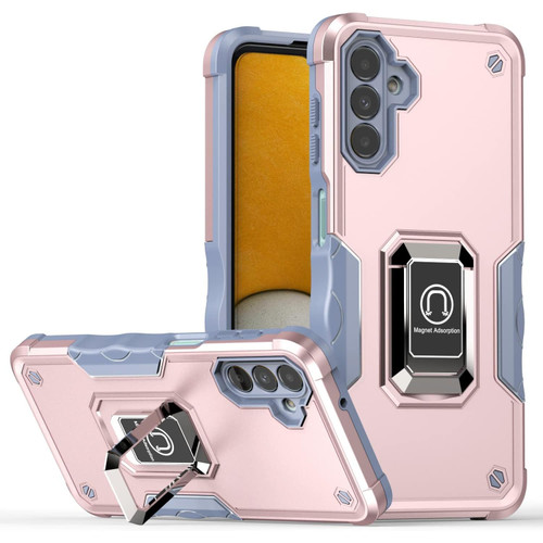 Military Grade Shockproof Hybrid Armor Case with Ring Grip for Samsung Galaxy A17 5G - Rose Gold