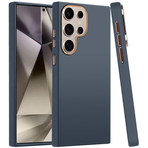 Soft Touch Dual-Layer Hybrid Case for Samsung Galaxy S26 Ultra - Navy Blue