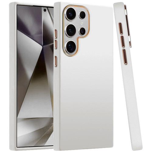 Soft Touch Dual-Layer Hybrid Case for Samsung Galaxy S26 Ultra - White