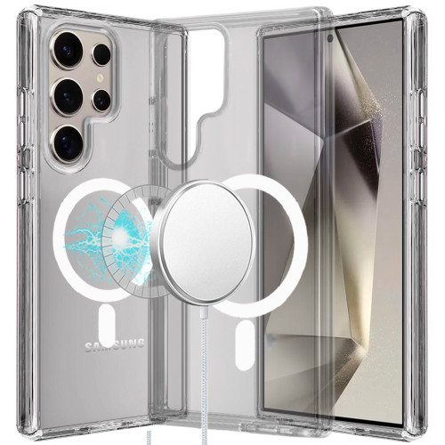 Slim Transparency Case with MagSafe Magnetic Ring for Samsung Galaxy S26 Ultra - Smoke