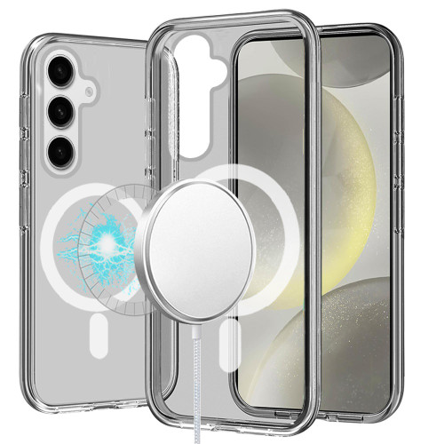 Slim Transparency Case with MagSafe Magnetic Ring for Samsung Galaxy S26 - Smoke
