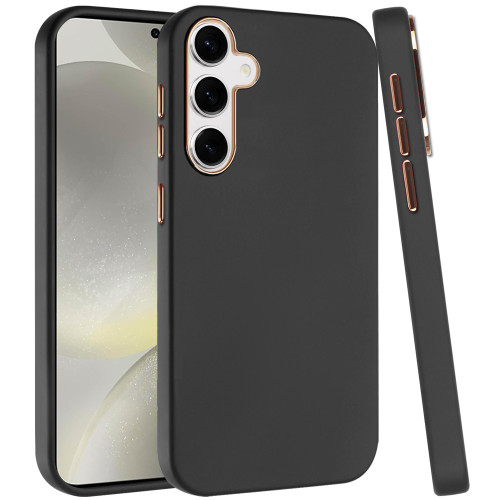 Soft Touch Dual-Layer Hybrid Case for Samsung Galaxy S25 FE - Black