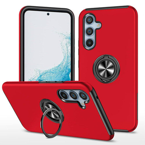 360 Rotating Ring Grip Hybrid Case for Samsung Galaxy A57 5G - Red