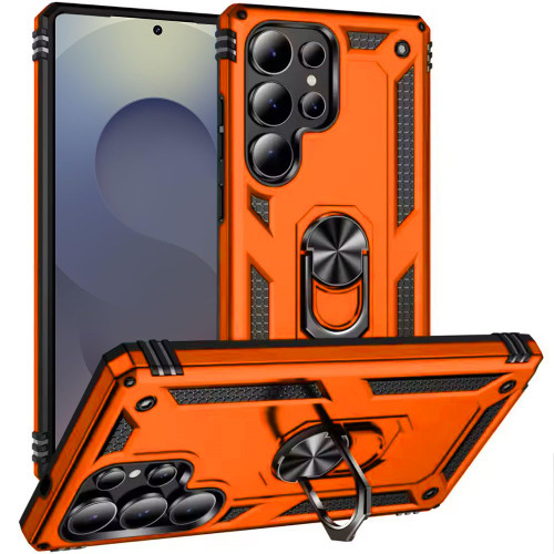 Military Grade Hybrid Case with Ring Grip for Samsung Galaxy S26 Ultra - Cosmic Orange