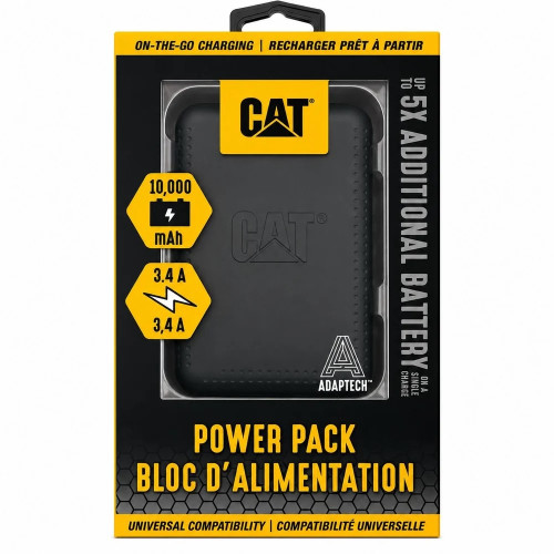 Cat 10000mAh Dual USB-A Ports Backlit Power Bank Portable Battery Pack Charger
