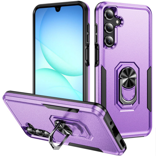 Military Grade TUFF Shockproof Hybrid Armor Case with Ring Grip for Samsung Galaxy A17 5G - Purple