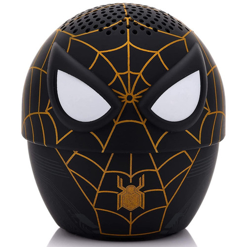 Bitty Boomers Collectible Bluetooth Wireless Portable Speaker - Marvel No Way Home Spider-Man Black & Gold Suit