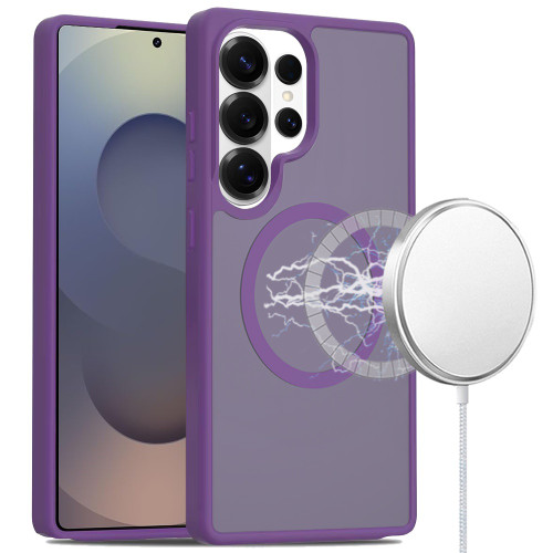 Shade Series Hybrid Case with Magnetic Ring for Samsung Galaxy S25 Ultra - Dark Purple